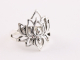 23397 Opengewerkte zilveren lotus bloem ring