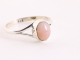 23606 Fijne zilveren ring met roze opaal