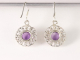 51039 Ronde opengewerkte zilveren oorbellen met amethist