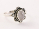23842 Fijne bewerkte zilveren ring met rozenkwarts