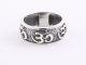 22177 Zilveren ring met ohm tekens