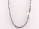 10574 Traditionele zware zilveren vossenstaart ketting met Balinese sluiting - lengte 57 cm.