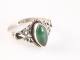 24362 Fijne bewerkte zilveren ring met jade