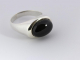 21434 Zilveren ring met onyx