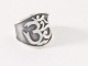 21673 Zware zilveren ring met ohm-teken