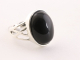 23873 Opengewerkte zilveren ring met onyx