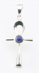 43231 Fijne zilveren ankh hanger met lapis lazuli