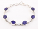 31925 Zilveren armband met blauwe saffier