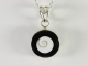 40553+HK Zilveren hanger met shiva oog schelp en onyx aan ketting