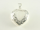 40475 Gehamerd hartvormig zilveren medaillon