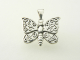 40506 Opengewerkte zilveren vlinder hanger