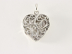 40732 Opengewerkt hartvormig zilveren medaillon  