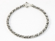 32623-18cm Fijne bewerkte zilveren schakelarmband - lengte 18 cm.