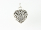 41005 Fijn opengewerkt hartvormig zilveren medaillon