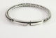 30681-18cm Ronde gevlochten zilveren armband met kliksluiting - pols 18 cm