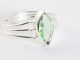 25565 Opengewerkte zilveren ring met groene amethist