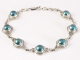 31852 Bewerkte zilveren armband met zwarte parels