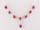 10478 Zilveren ketting met robijn