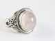 25175 Bewerkte zilveren ring met rozenkwarts