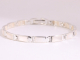 32161 Hoogglans zilveren armband met parelmoer