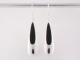 50308 Lange druppelvormige zilveren oorbellen met onyx