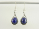 50607 Geknoopte zilveren oorbellen met lapis lazuli