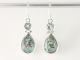 50716 Zilveren oorbellen met azuriet en blauwe topaas  