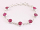 30954 Zilveren schakelarmband met robijn