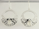 50776 Ronde opengewerkte zilveren oorbellen met regenboog maansteen  