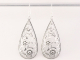 50786 Lange opengewerkte druppelvormige zilveren oorbellen