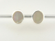 50838 Fijne ovale zilveren oorstekers met parelmoer  