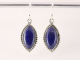 50961 Bewerkte zilveren oorbellen met lapis lazuli