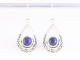 51753 Opengewerkte zilveren oorbellen met lapis lazuli