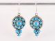 51761 Traditionele zilveren oorbellen met blauwe turkoois
