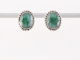 51772 Bewerkte zilveren oorstekers met smaragd