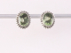 51775 Bewerkte zilveren oorstekers met groene amethist