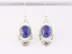 51831 Opengewerkte zilveren oorbellen met lapis lazuli