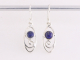 52085 Fijne opengewerkte zilveren oorbellen met lapis lazuli
