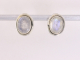 52234 Fijne ovale zilveren oorstekers met regenboog maansteen