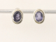 52235 Fijne ovale zilveren oorstekers met ioliet