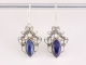 52454 Opengewerkte zilveren oorbellen met lapis lazuli