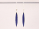 52468 Lange fijne zilveren oorbellen met lapis lazuli
