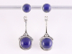 52514 Bewerkte zilveren oorstekers met lapis lazuli