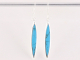 52575 Lange fijne zilveren oorbellen met blauwe turkoois