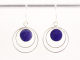 52701 Ronde opengewerkte zilveren oorbellen met lapis lazuli