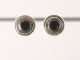 52795 Ronde zilveren oorstekers met zwarte koperturkoois