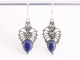 53041 Opengewerkte zilveren oorbellen met lapis lazuli