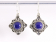 53312 Bewerkte zilveren oorbellen met lapis lazuli