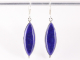 53471 Lange zilveren oorbellen met lapis lazuli