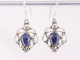 53884 Opengewerkte zilveren oorbellen met lapis lazuli